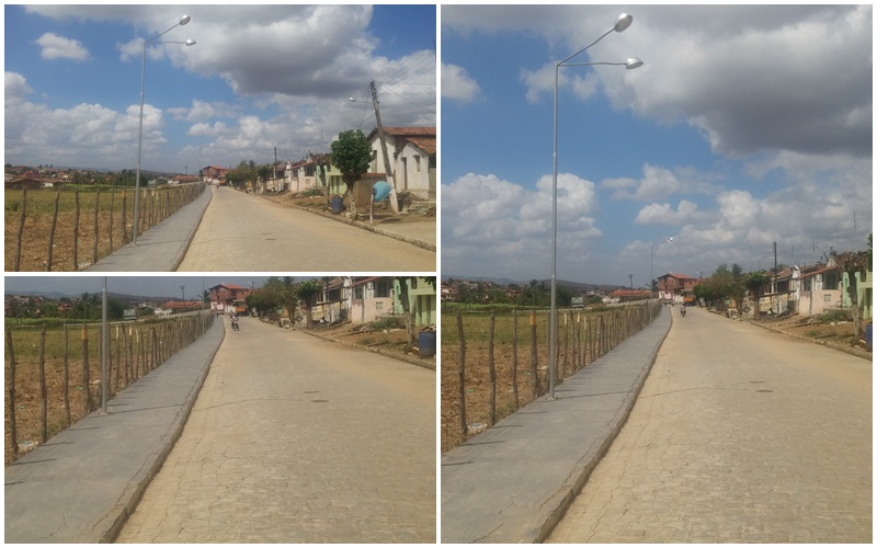 Rua Antõnia Lacerda, na saída para Jurema, que recebeu a continuidade da passarela